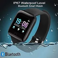 Sport Smart Watch Fitness Tracker Intelligent Bracelet Id 116 plus Smart Watch Strap  (Black)-thumb2