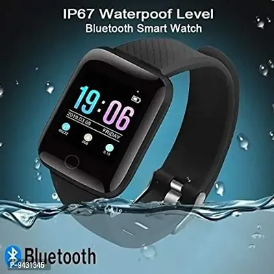 Sport Smart Watch Fitness Tracker Intelligent Bracelet Id 116 plus Smart Watch Strap  (Black)-thumb3