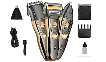 3 in 1 Perfect Shaver Hair Clipper and Nose Trimmer Rechargeable Beard And Moustaches Hair Machine And Trimming With Cord And Without Cordless Use-thumb2