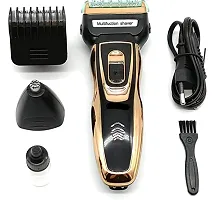 3 in 1 Perfect Shaver Hair Clipper and Nose Trimmer Rechargeable Beard And Moustaches Hair Machine And Trimming With Cord And Without Cordless Use-thumb1