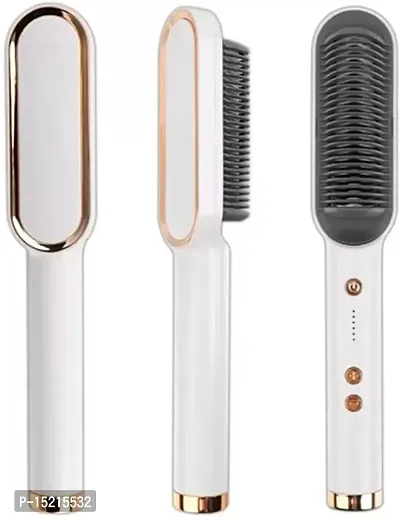 Hair Straightener Comb Brush For Men  Women, Hair Straightening and Smoothing Comb, Electric Hair Brush, Straightener Comb, PTC Technology Electric Straightener with 5 Temperature Control