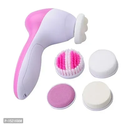 Professional 5 In 1 Body and Face Massage Tool with Nozzles (1Pc)-thumb0