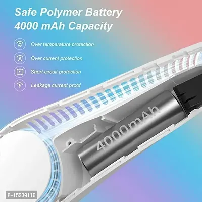 Portable Bladeless Hanging Rechargeable Neck Fan with 360 degree Air Cooling for personal use | Safe Polymer Battery 4000mAh-thumb5