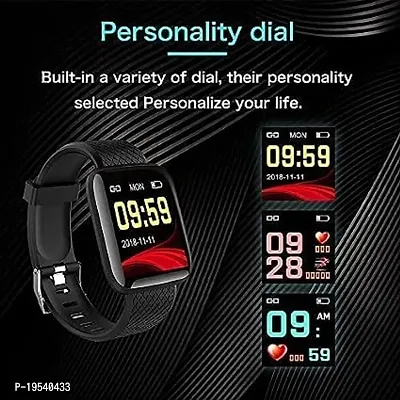 Smart Watch for Men Women Boys Girls Original ID116 Plus Smart Watch 1.3 HD Display, Sleep Monitor for Boys, Girls, Men, Women  Kids |-thumb0