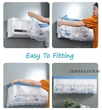Air Conditioner Cover For 1.5 Ton  2 Ton | Dustproof Waterproof Folding AC Cover | (110*33*31) Multicolor Design-thumb2