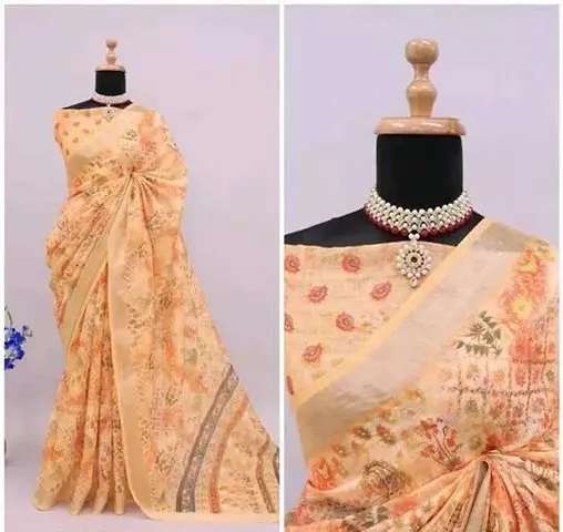 Classic Khadi Saree with Blouse piece Pack of 1