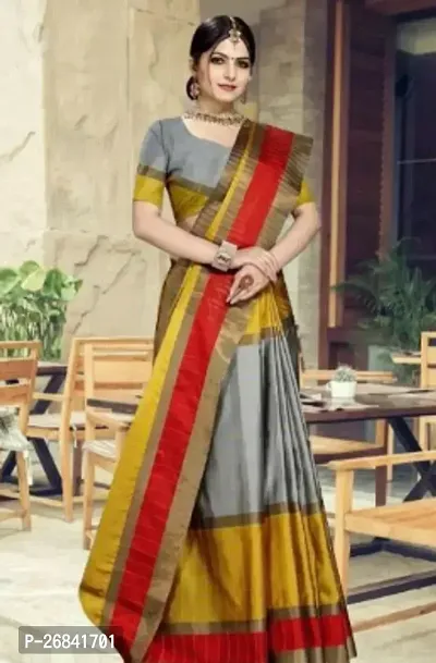 Beautiful Art Silk Saree With Blouse Piece For Women-thumb0