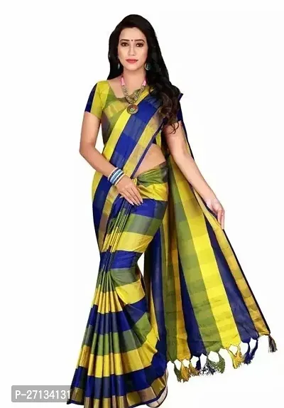 Classic Saree without Blouse Piece for Women-thumb0