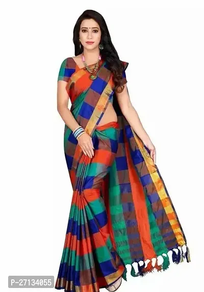 Classic Saree without Blouse Piece for Women-thumb0