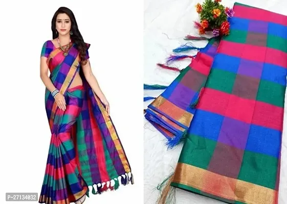 Classic Saree without Blouse Piece for Women-thumb0