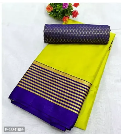 Beautiful Art Silk Saree With Blouse Piece For Women-thumb0