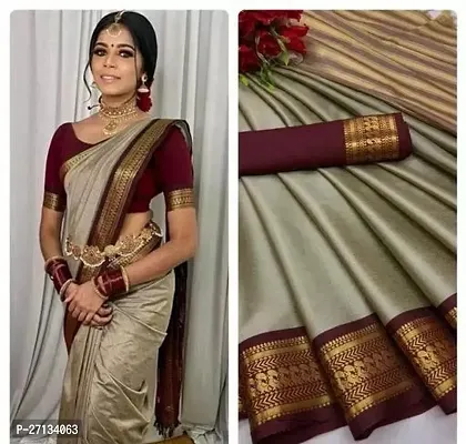 Classic Saree without Blouse Piece for Women-thumb0