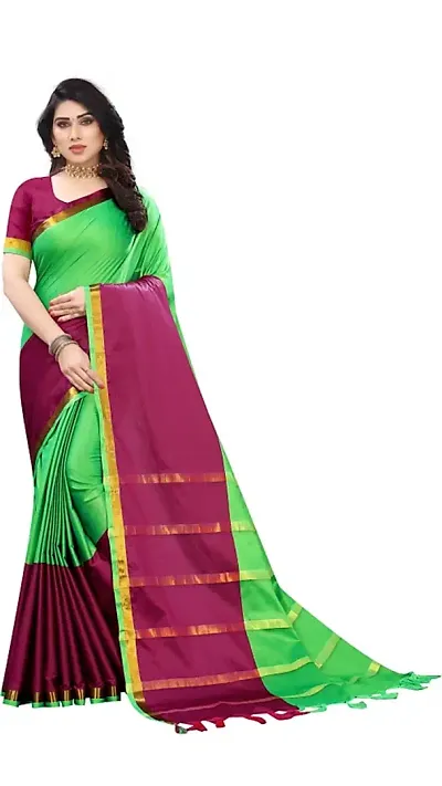 New In Cotton Saree with Blouse piece 