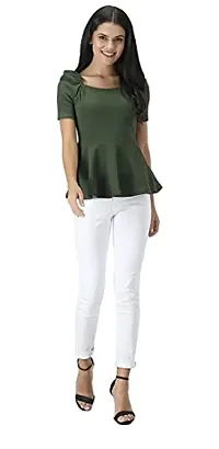 The Bebo Women Square Neck Half Sleeve Top-thumb3