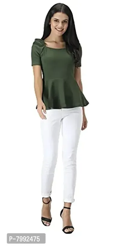 The Bebo Women Square Neck Half Sleeve Top-thumb4