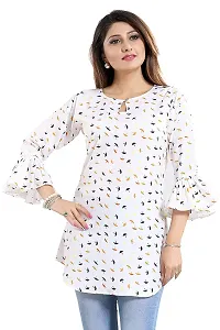 THE BEBO Multicolor Stylish Crepe Kurti-thumb1