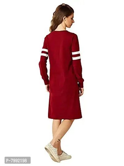 The Bebo Casual Wear Cotton Blend Long Dress for Women, Maroon(GIRLSDRESS-39)-thumb2