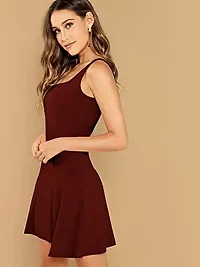 The Bebo Womens Dress Solid Skater Dress for Party and Casual Wear-thumb2