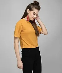 The Bebo Casual Wear Cotton Blend Top for Women, Yellow(GIRLSTOP-83)-thumb2