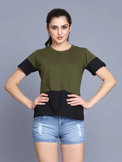 Trendy Blend Colourblocked Top For Women