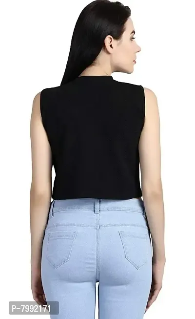 The Bebo Sleeveless Cotton Ribbed Turtle Neck Top-thumb2