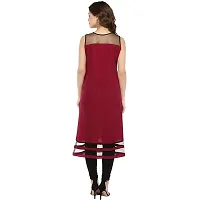 the bebo Maroon Pure Crepe Straight Elegant Kurti-thumb2