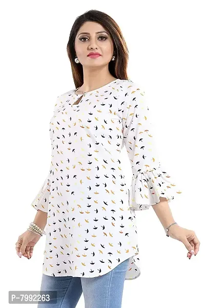 THE BEBO Multicolor Stylish Crepe Kurti-thumb0