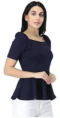 The Bebo Women Square Neck Half Sleeve Top-thumb2