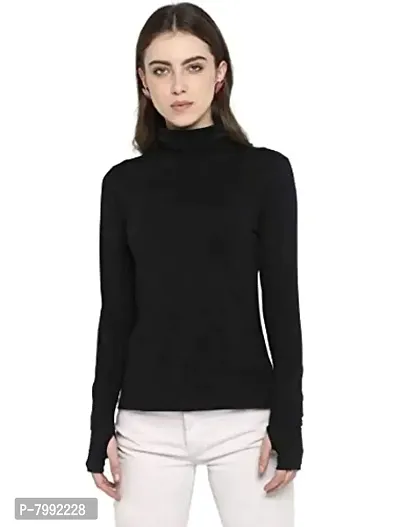 The Bebo Casual Wear Cotton Blend Top for Women, Black(GIRLSTOP-66)-thumb0