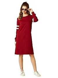 The Bebo Casual Wear Cotton Blend Long Dress for Women, Maroon(GIRLSDRESS-39)-thumb2