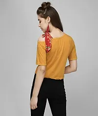 The Bebo Casual Wear Cotton Blend Top for Women, Yellow(GIRLSTOP-83)-thumb1