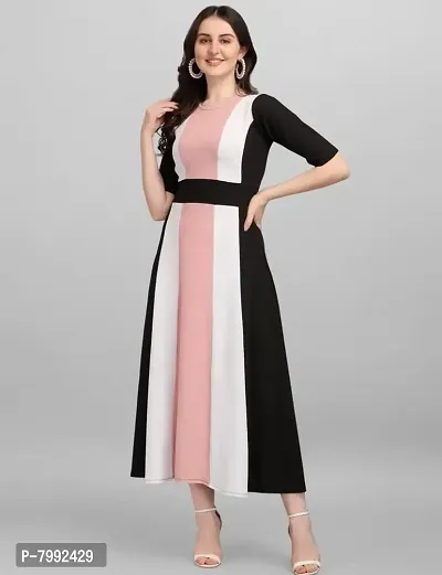 GLAMGIRLS Longdress for Women, Polyester - Pink-thumb3