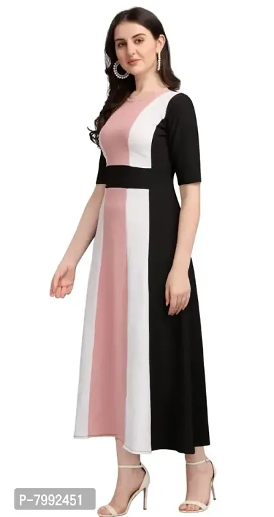 GLAMGIRLS Longdress for Women, Polyester - Pink