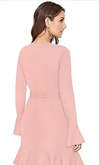 The Bebo Reglan Sleeve Hoodie Dress (Pink)-thumb2