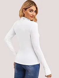 The Bebo Latest Collection Turtle Neck Women's T-Shirt (Small, Medium, Large, X-Large, XX-Large) (White, Large)-thumb1