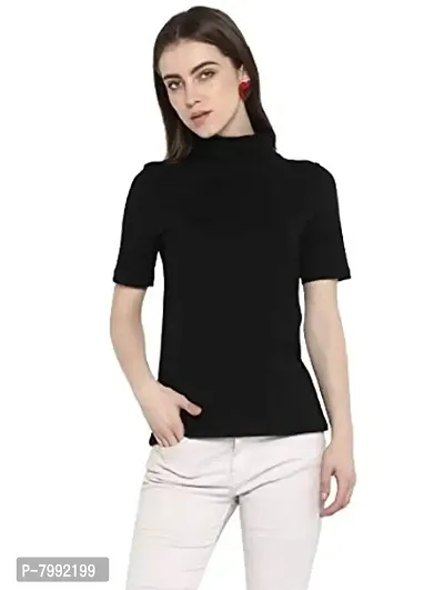 The Bebo Casual Wear Cotton Blend Top for Women, Black(GIRLSTOP-68)