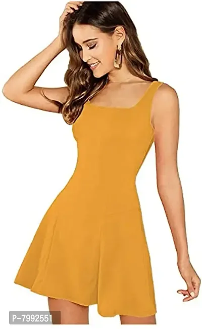 The Bebo Womens Dress Solid Skater Dress for Party and Casual Wear