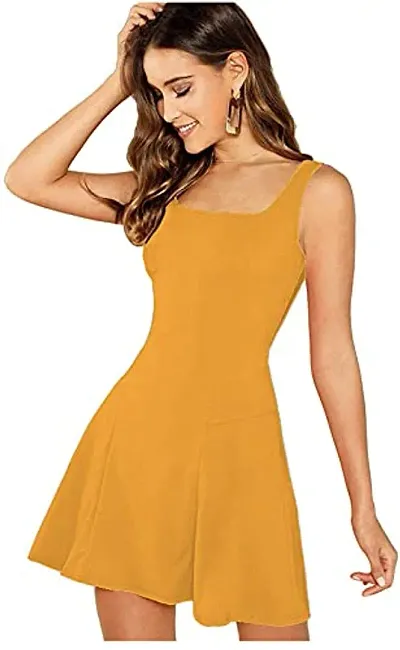 The Bebo Womens Dress Solid Skater Dress for Party and Casual Wear