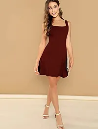 The Bebo Womens Dress Solid Skater Dress for Party and Casual Wear-thumb3