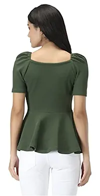 The Bebo Women Square Neck Half Sleeve Top-thumb1