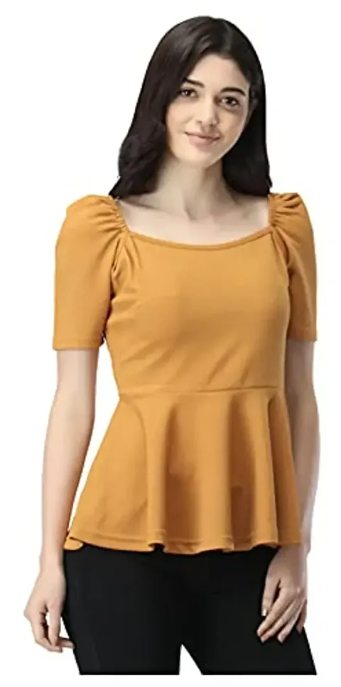 The Bebo Women Square Neck Half Sleeve Top