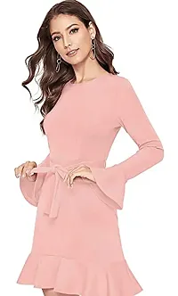 The Bebo Reglan Sleeve Hoodie Dress (Pink)-thumb4