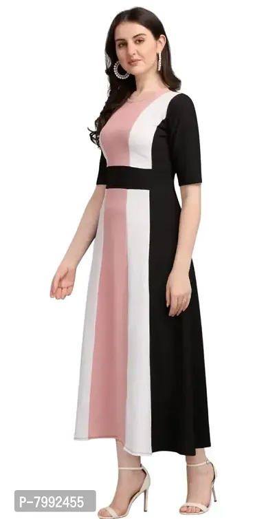 GLAMGIRLS Longdress for Women, Polyester - Pink