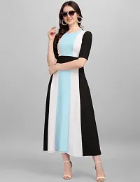 GLAMGIRLS Longdress for Women, Polyester - Sky Blue-thumb1