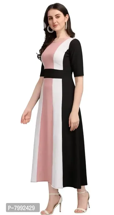 GLAMGIRLS Longdress for Women, Polyester - Pink-thumb0