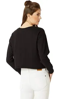 THE BEBO FULL SLEEVE ROUND NECK CROP SWEATSHIRT FOR WOMEN-thumb1