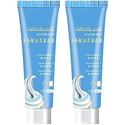 Natural Salicylic Acid Ice Cream Mask Tube 240 ml pack of 2 (240 ml)