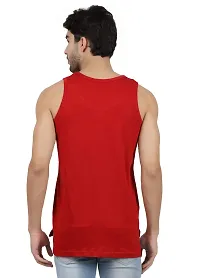 JUGULAR Men's Cotton Printed Vest-(Pack of 3) (Red,White,Grey, Small)-thumb2