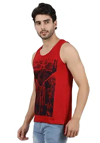 JUGULAR Men's Cotton Printed Vest-(Pack of 3) (Red,White,Grey, Medium)-thumb3