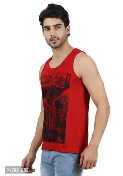 JUGULAR Men's Cotton Printed Vest-(Pack of 3) (Red,White,Grey, Medium)-thumb4